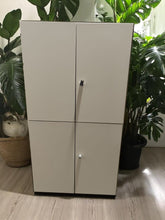 Dulap documente alb 2 usi, raft metalic ajustabil, dimensiuni 80x80x43 cm - second hand