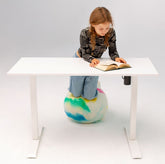 Birou reglaj electric IntelliDesk, blat alb 160x80 cm, cadru alb,2 motoare, controler digital cu memorie, sistem anticoliziune, nou