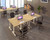 Birou reglaj electric IntelliDesk, blat crem 160x80 cm, cadru alb, 2 motoare, controler digital cu memorie, sistem anticoliziune,nou