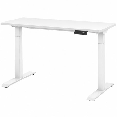 Birou Reglabil Electric IntelliDesk ET114, Blat Alb 160 x 60 cm, Cadru Alb, 2 Motoare, Controler Digital cu Memorie, Sistem Anticoliziune, Nou