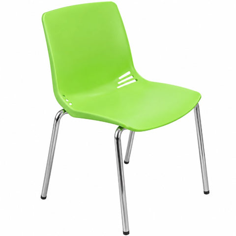 Scaun din Plastic Verde - Practic si Usor de Intretinut, pentru Birou, Cantina sau Evenimente