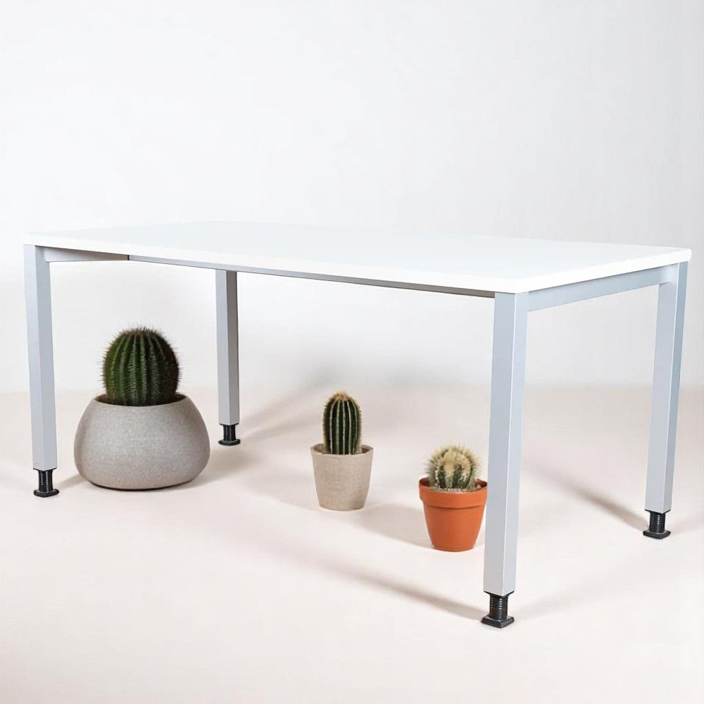Lot 6 Mese de Birou Blaha Office Desk - Model Alb, 120x80 cm, Înălțime Ajustabilă - Second Hand