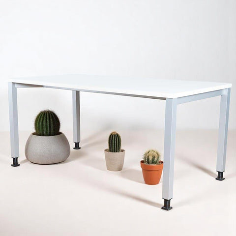 Lot 6 Mese de Birou Blaha Office Desk - Model Alb, 120x80 cm, Înălțime Ajustabilă - Second Hand