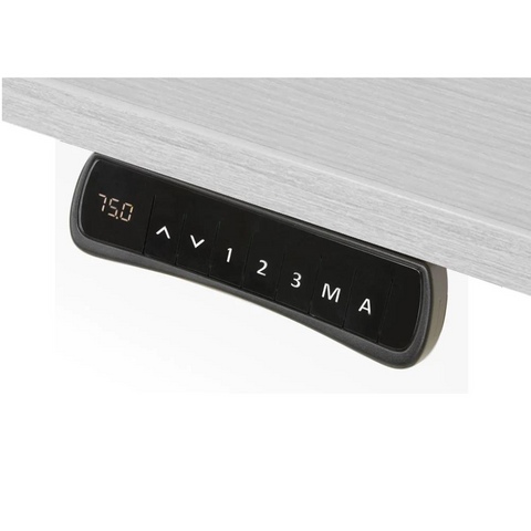 Birou reglabil electric SmartAdjust, inaltime reglabila, blat stejar 120x60 cm, cadru negru, controler sus/jos, 1 motor, nou