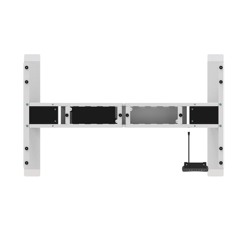 Birou reglaj electric IntelliDesk, blat alb 160x80 cm, cadru alb,2 motoare, controler digital cu memorie, sistem anticoliziune,   nou