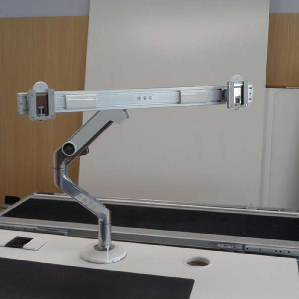 Suport dual-monitor Humanscale, fixare cu surub - second hand