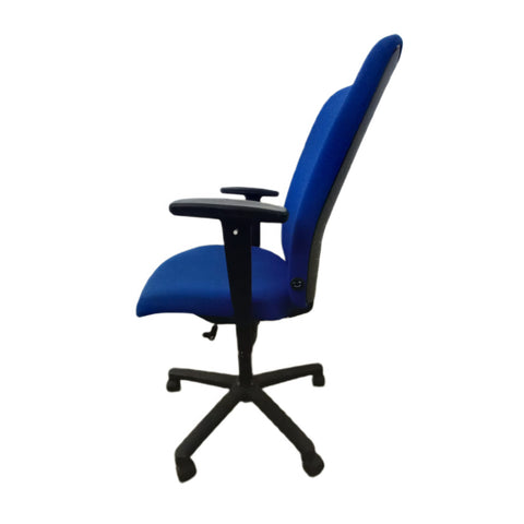 Scaun Ergonomic König + Neurath - Bleu, Spătar Înalt, Cotiere Reglabile - Second Hand