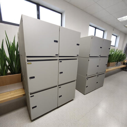 Set 3 bucati dulap Locker alb marca VS 120x67x35 cm, 2 usi - second hand