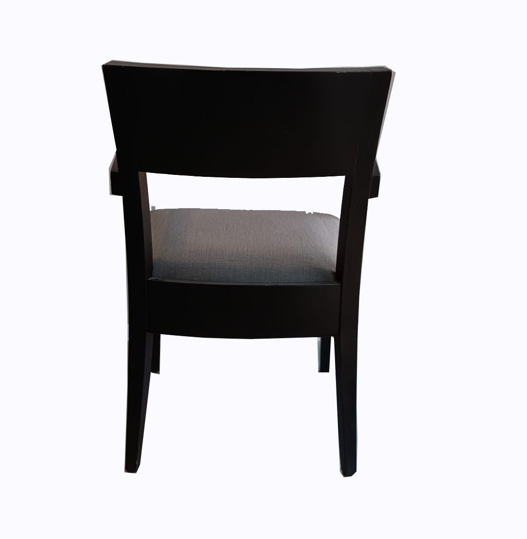 Scaun Prestige lemn maro, tapiserie gri - second hand