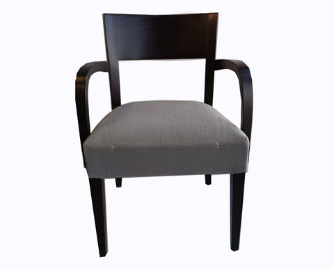 Scaun Prestige lemn maro, tapiserie gri - second hand