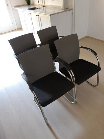 Set 4 scaune OKAY.II bicolor negru gri - second hand
