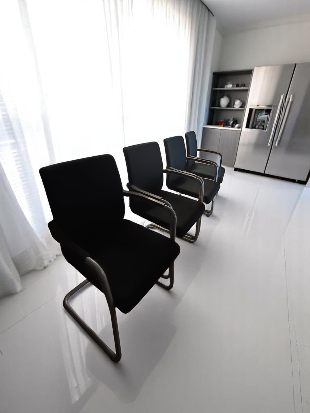 Set 4 scaune OKAY.II bicolor negru gri - second hand