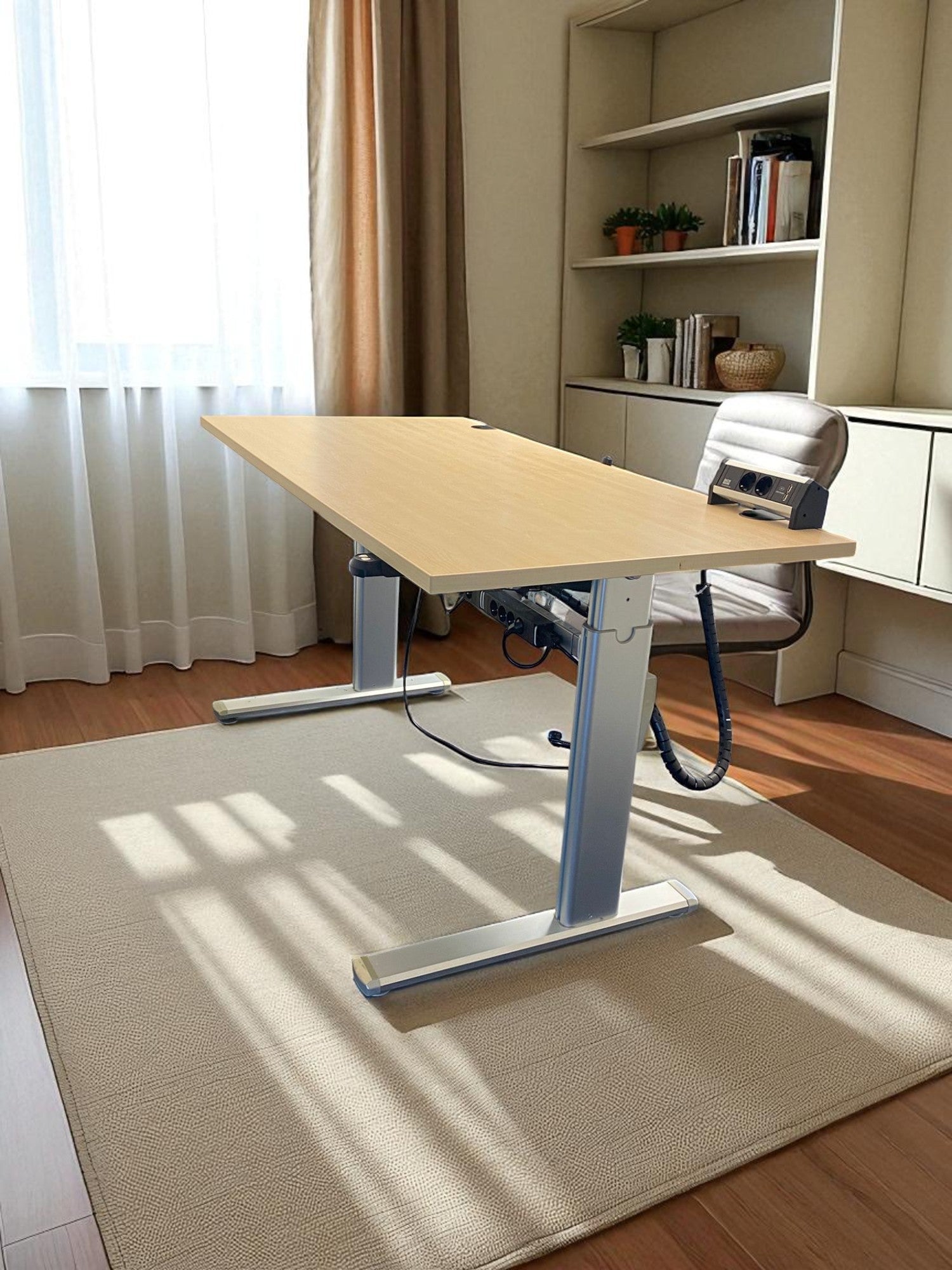 LOT 6 birouri electrice marca Vielhauer 160x80 cm cu finisaj arțar – second hand