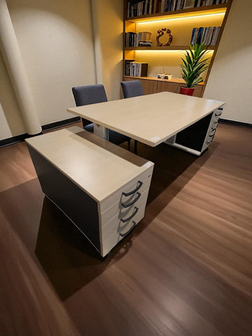 Set Office ARȚAR - Birou electric Vielhauer 160x80 cm PLUS Rollbox 4 sertare, 48 cm x 41 cm x 80 – second hand