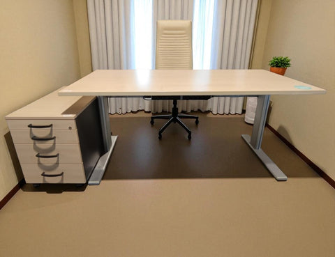 Set Office ARȚAR - Birou electric Vielhauer 160x80 cm PLUS Rollbox 4 sertare, 48 cm x 41 cm x 80 – second hand