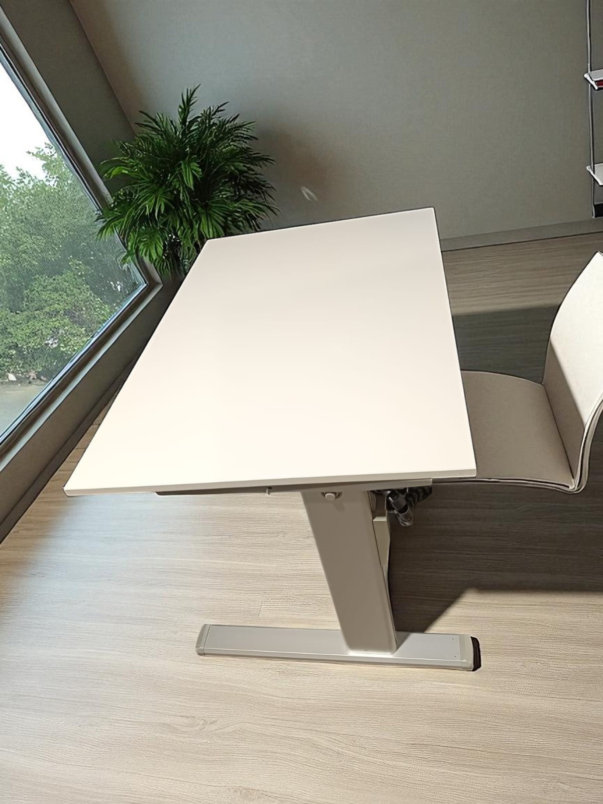 Birou electric Vielhauer - Blat Blaha 120x80 cm ALB