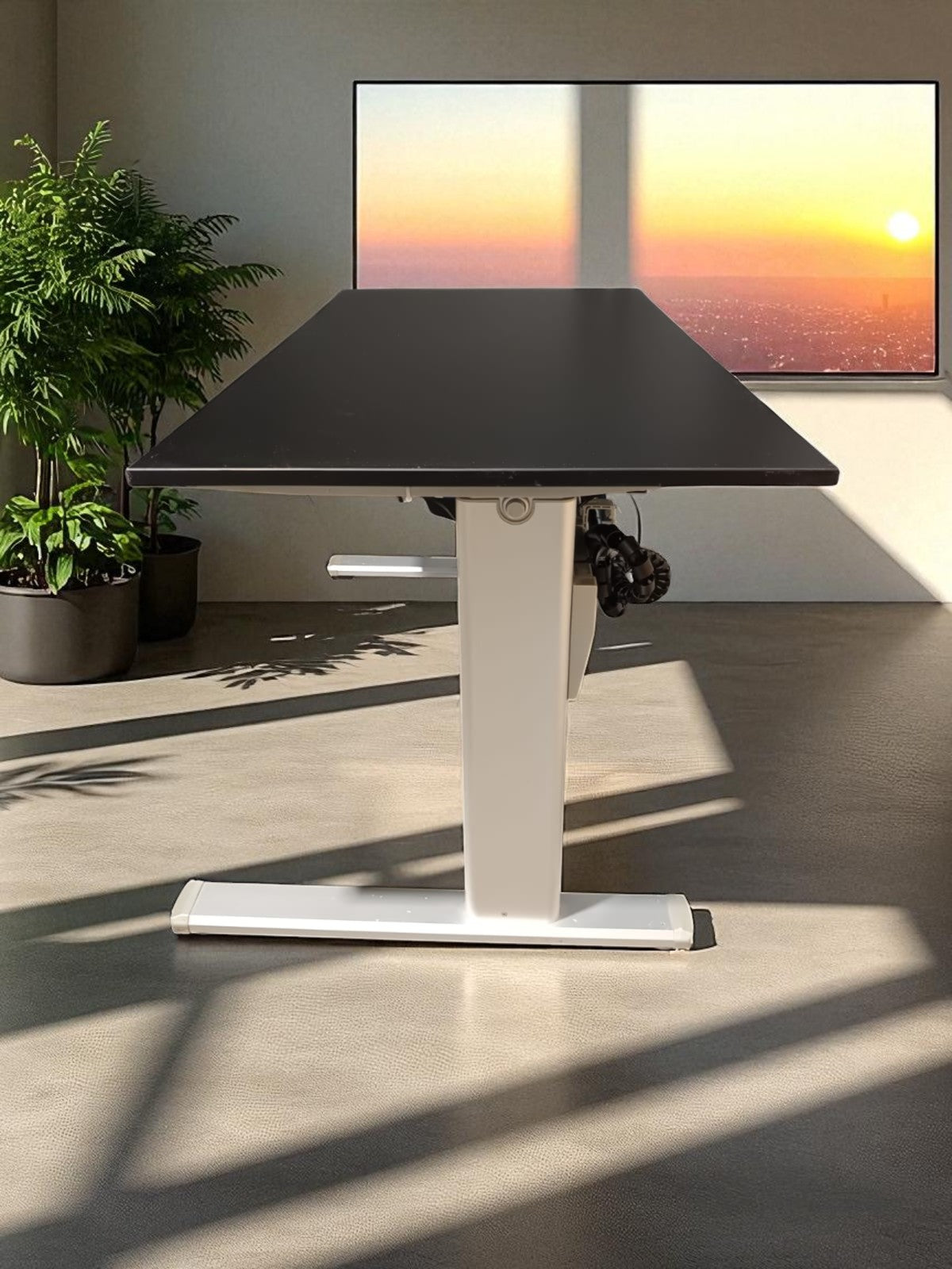 Birou electric Vielhauer - Blat NOU 140x70 cm NEGRU