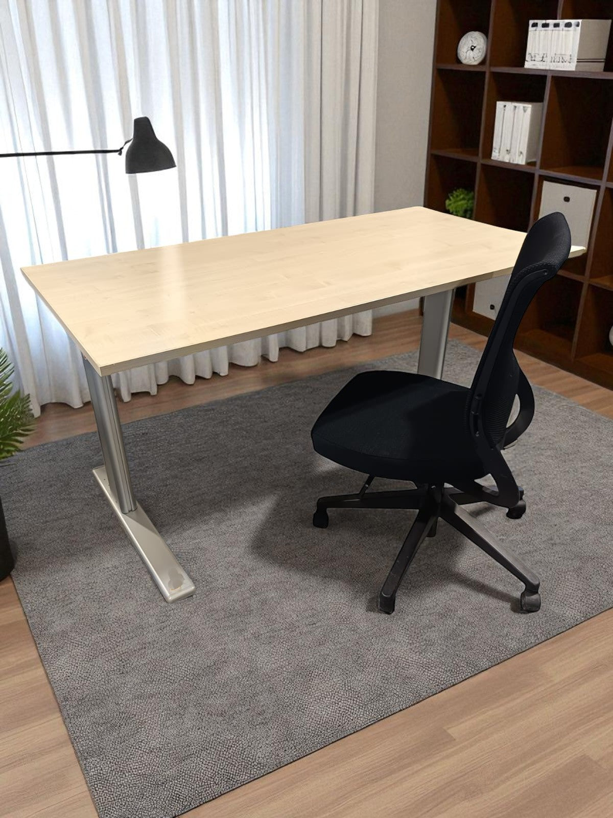 Set Birou electric Vielhauer 160x80 cm și scaun ergonomic fără cotiere Sedus spătar mesh – second hand