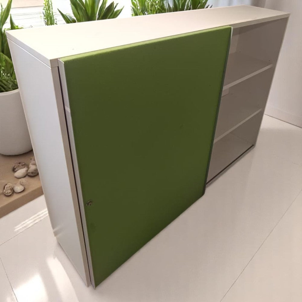 Dulap McCan ușă glisantă verde, 160x115x43 cm - second hand