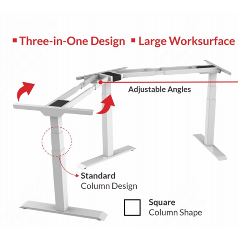 Cadru Triple-Motion birou electric, inaltime maxima 126cm, 3 motoare, 3 optiuni de montare, controler memorie cu afisaj digital, greutate suportata 150kg, nou