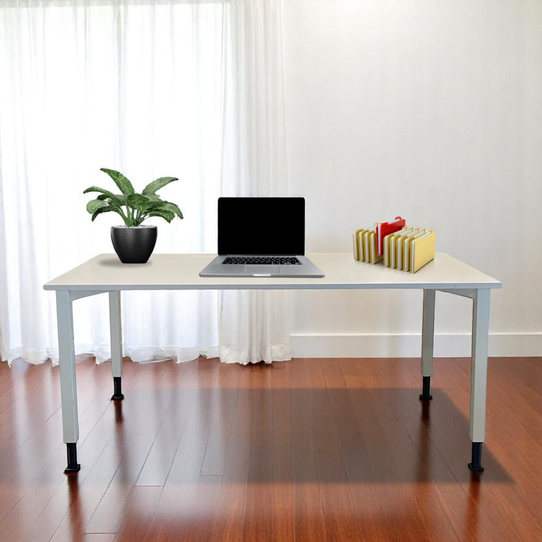 Lot 6 Mese de Birou Blaha Office Desk - Model Alb, 120x80 cm, Înălțime Ajustabilă - Second Hand